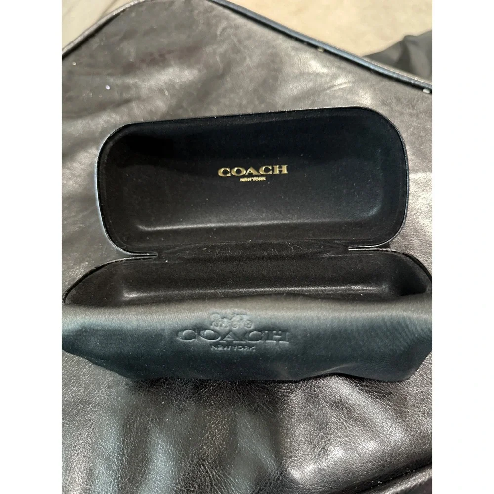Coach Black Hard Shell Eyeglasses Case with Microfiber‎ Pouch